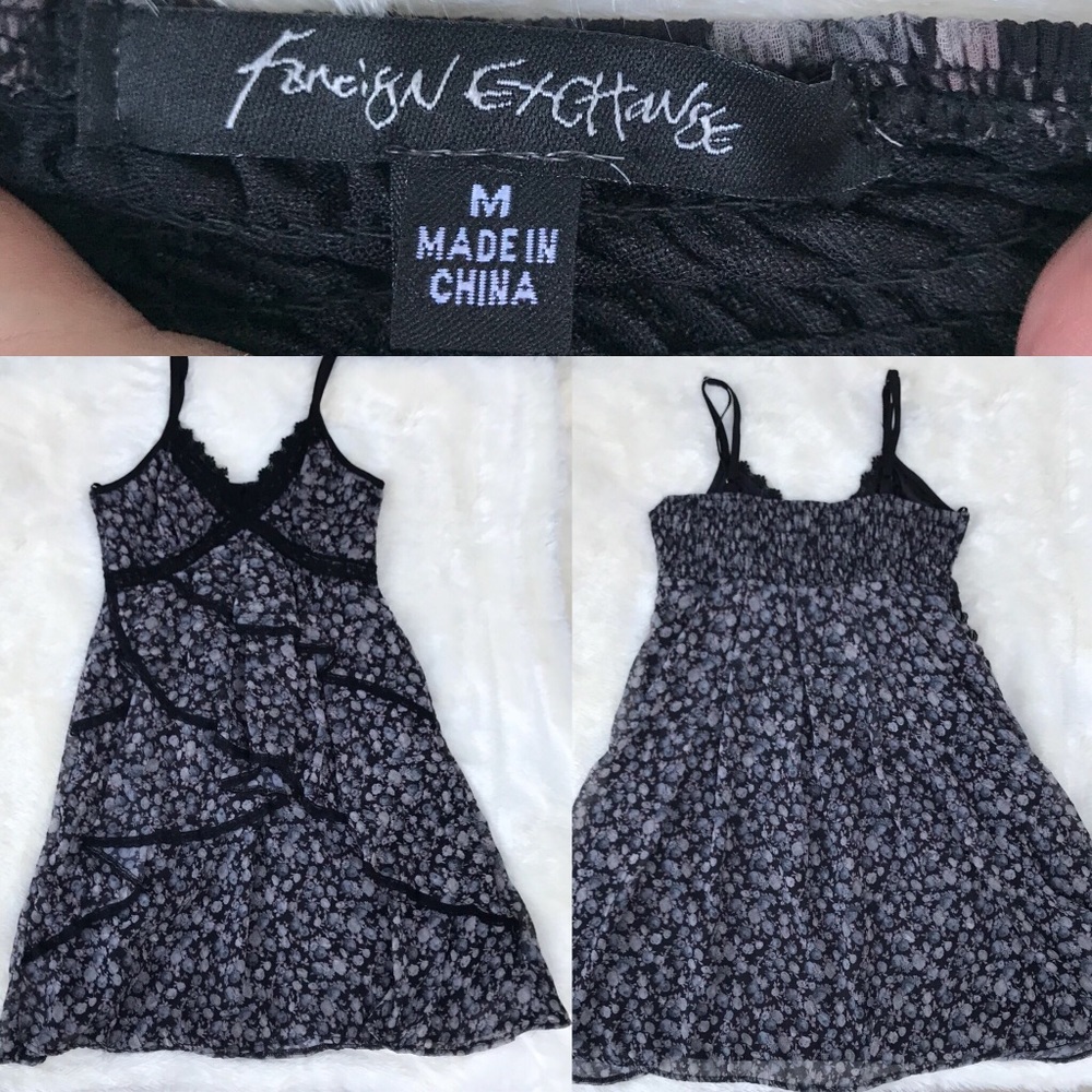 Foreign Exchange Flowery Ruffle Dress Size M